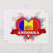 Carte Postale Vintage I Love Andorre (Devant / Derrière)