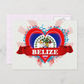 Carte Postale Vintage I Love Belize (Devant / Derrière)