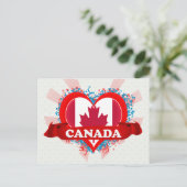Carte Postale Vintage I Love Canada (Debout devant)