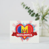 Carte Postale Vintage I Love Moldova (Debout devant)