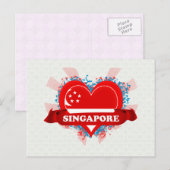 Carte Postale Vintage I Love Singapour (Devant / Derrière)