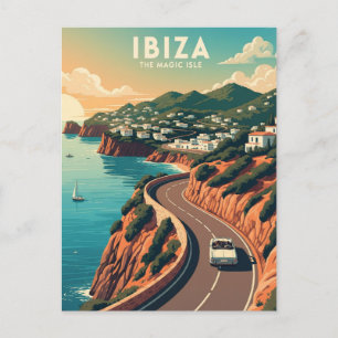Carte Postale Vintage Ibiza Espagne Voyage