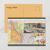 Carte Postale Vintage Idaho Map (Devant / Derrière)