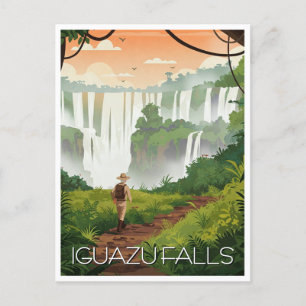 Carte Postale Vintage Iguazu Falls Argentine