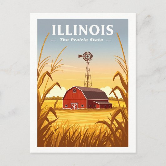 Carte Postale Vintage Illinois (Devant)