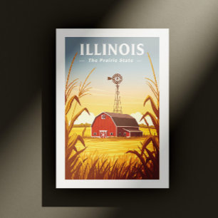 Carte Postale Vintage Illinois