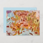 Carte postale Vintage illustrée en Alaska (Devant / Derrière)