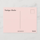 Carte Postale Vintage India (Dos)