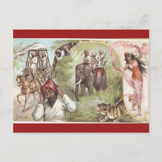 Carte Postale Vintage India (Devant)