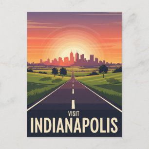 Carte Postale Vintage Indiana Indianapolis