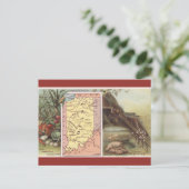 Carte Postale Vintage Indiana Map (Debout devant)