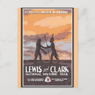 Carte Postale Vintage Indiana National Historic Trail Travel