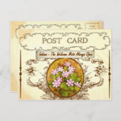 Carte postale vintage Indiana State Flower (Devant / Derrière)