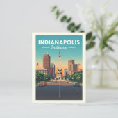 Carte Postale Vintage Indianapolis Indiana (Debout devant)