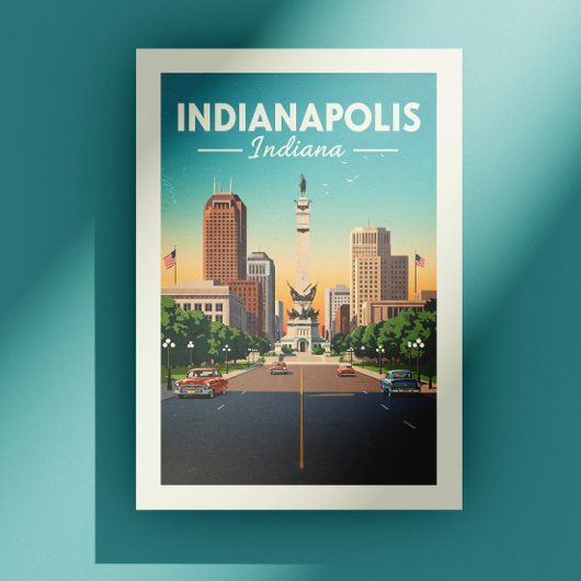Carte Postale Vintage Indianapolis Indiana