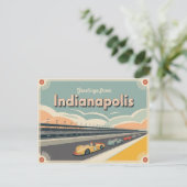 Carte postale vintage Indianapolis | Salutations d (Debout devant)
