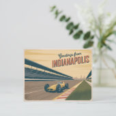 Carte postale vintage Indianapolis | Salutations d (Debout devant)