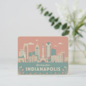 Carte postale vintage Indianapolis | Salutations d (Debout devant)