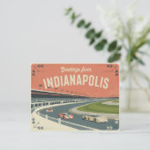 Carte postale vintage Indianapolis | Salutations d (Debout devant)