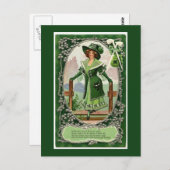 Carte Postale Vintage irlandaise St. Patrick's Day Green (Devant / Derrière)