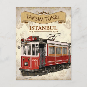 Carte Postale Vintage istanbul Tower Turquie Aquarelle de voyage