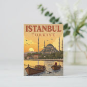 Carte Postale Vintage Istanbul Travel (Debout devant)