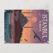 Carte Postale Vintage Istanbul Turquie coucher de soleil (Devant)