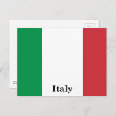 Carte Postale Vintage Italie Drapeau Tourisme (Devant / Derrière)