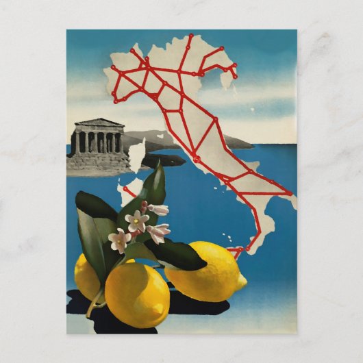 Carte postale vintage Italie Travel (Devant)