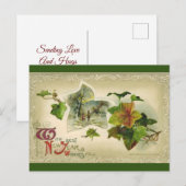 Carte postale vintage Ivy Nouvel An (Devant / Derrière)