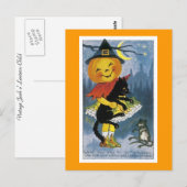 Carte Postale Vintage Jack o' Lantern (Devant / Derrière)