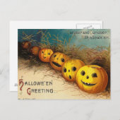 Carte postale vintage Jack O'Lanterns Halloween (Devant / Derrière)