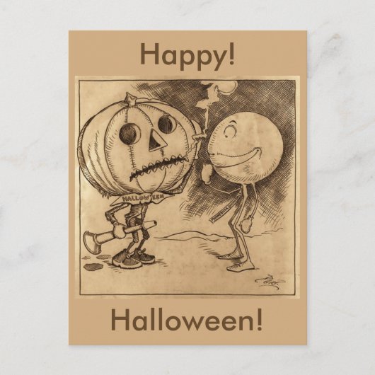 Carte Postale Vintage Jack o'Lanterns parlant (Devant)