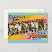 Carte Postale Vintage Jacksonville Floride (Devant / Derrière)