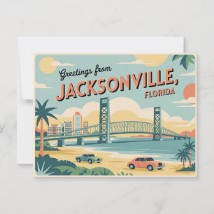 Carte postale vintage Jacksonville   Salutations d