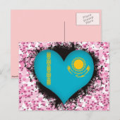 Carte Postale Vintage J'aime Kazakhstan (Devant / Derrière)