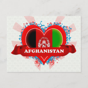 Carte Postale Vintage J'aime l'Afghanistan