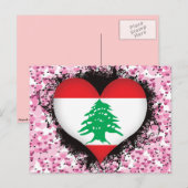 Carte Postale Vintage J'aime le Liban (Devant / Derrière)