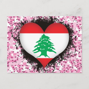 Carte Postale Vintage J'aime le Liban