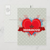 Carte Postale Vintage J'aime le Maroc (Devant / Derrière)