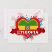 Carte Postale Vintage J'aime l'Éthiopie (Devant / Derrière)