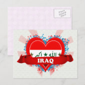 Carte Postale Vintage J'aime l'Irak (Devant / Derrière)