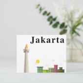 Carte postale Vintage Jakarta Indonésie (Debout devant)