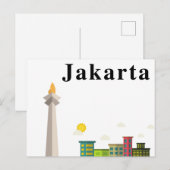 Carte postale Vintage Jakarta Indonésie (Devant / Derrière)