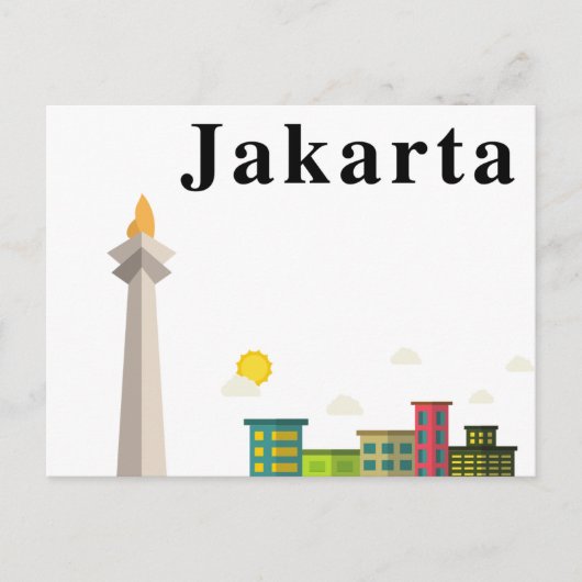 Carte postale Vintage Jakarta Indonésie (Devant)