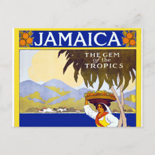 Carte Postale Vintage Jamaïque Gem of the Tropics Travel