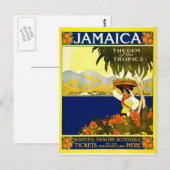 Carte Postale Vintage Jamaïque Travel (Devant / Derrière)