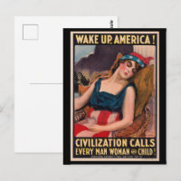 Vintage James Montgomery Flagg | Réveillez L'Améri