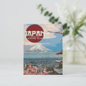 Carte Postale Vintage Japon Mt Fuji Travel (Debout devant)