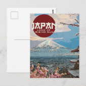 Carte Postale Vintage Japon Mt Fuji Travel (Devant / Derrière)